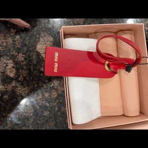 Miu miu luggage tags NWT in box